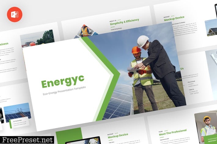 Energyc - Eco Energy Powerpoint Template 8JJC9YF