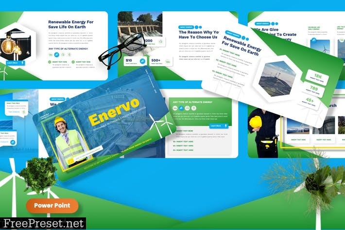 Enervo - Alternate Energy Powerpoint Template YHY4GM2