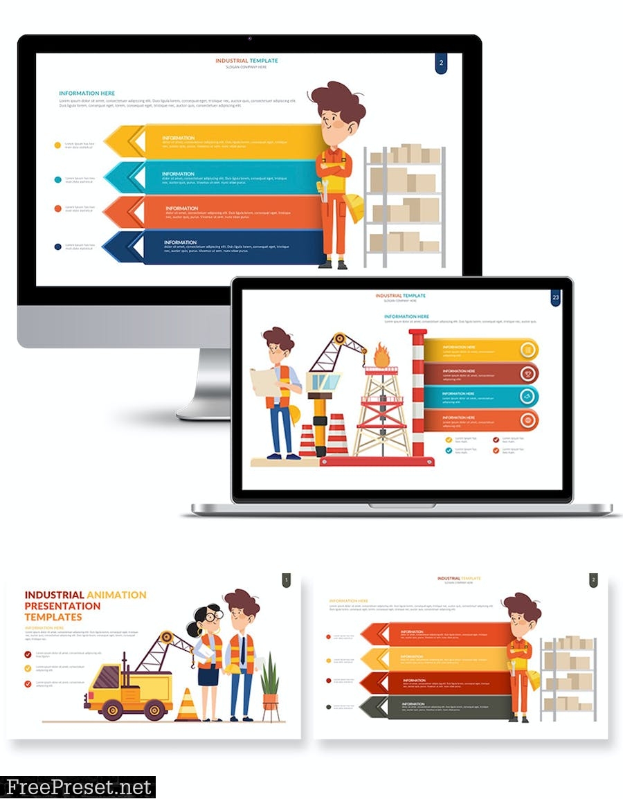 Engineer Animation Powerpoint Template F7FQUPW