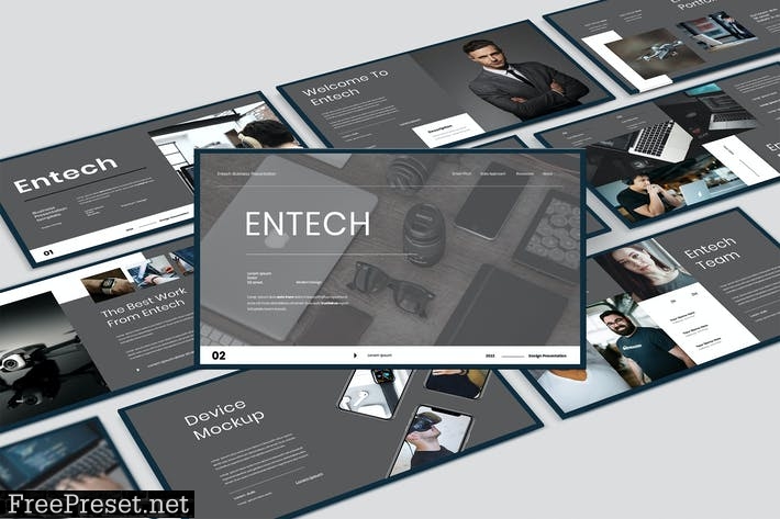 Entech - Business Presentation PowerPoint Template BLXMP37