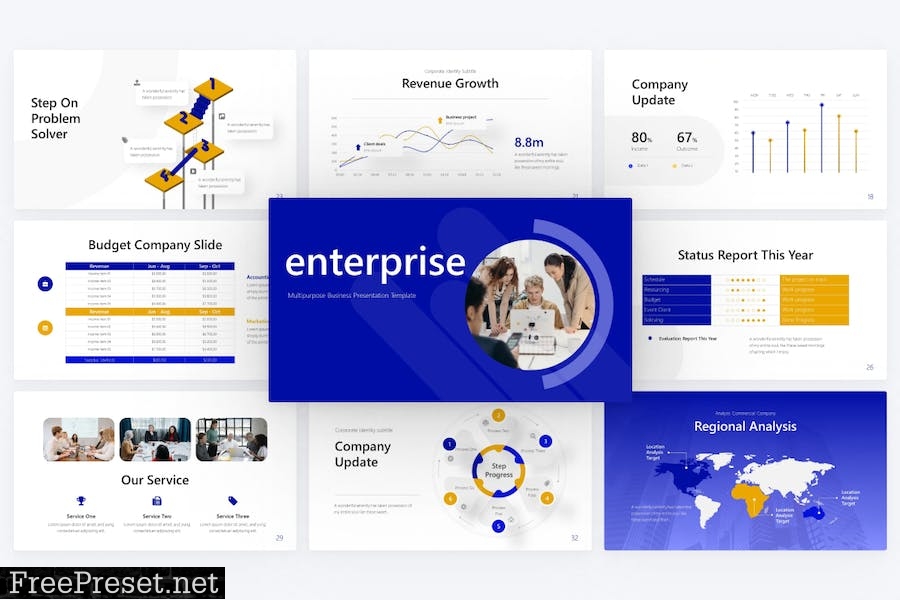 Enterprise Business PowerPoint Template JPBZ4P3