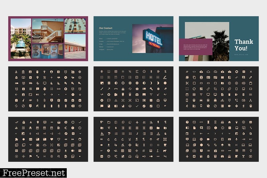 Enzuo : Hotel Lookbook Powerpoint Template YSX6RDF