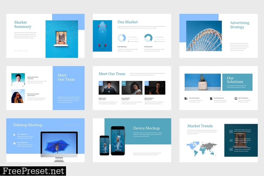 Enzura - Pitch Deck Blue Powerpoint Template UYSZVT3