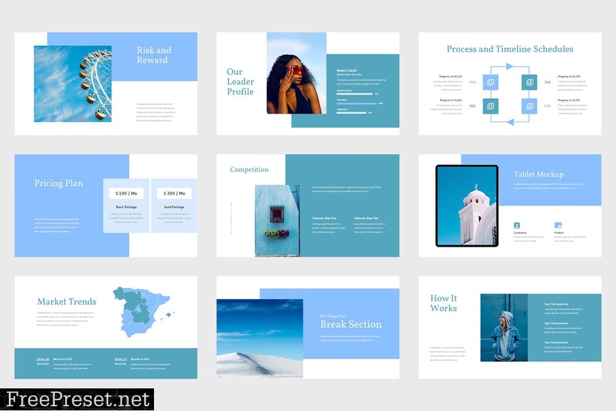 Enzura - Pitch Deck Blue Powerpoint Template UYSZVT3