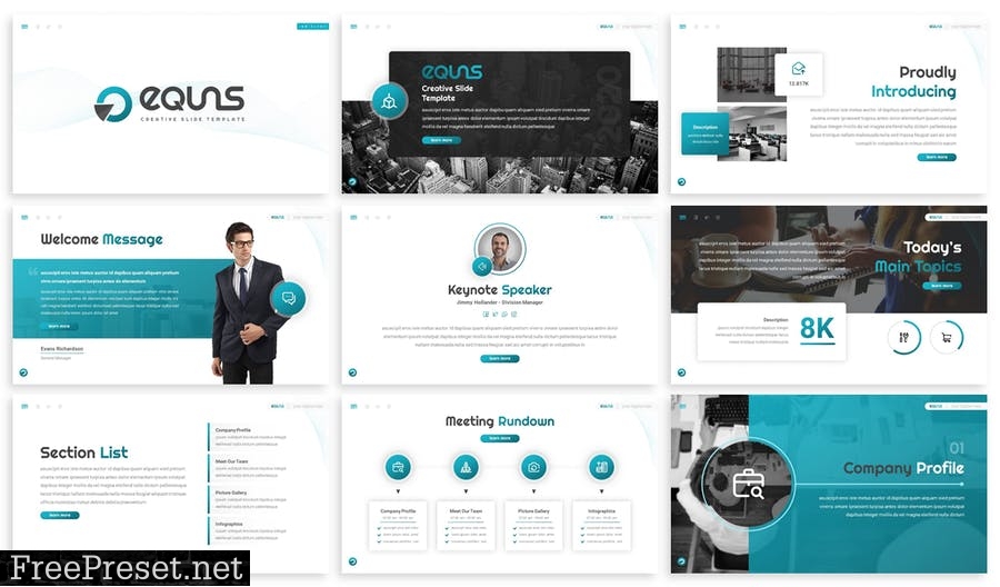 Equals - Business Prensentation Template 7ZZ64VL