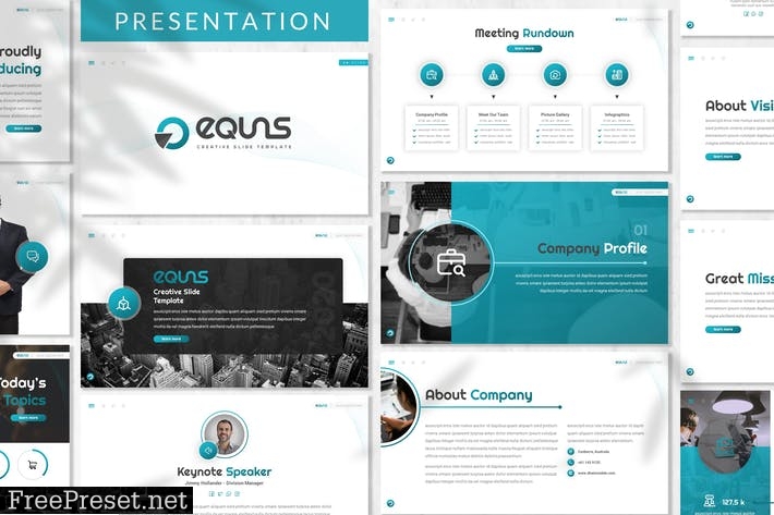 Equals - Business Prensentation Template 7ZZ64VL