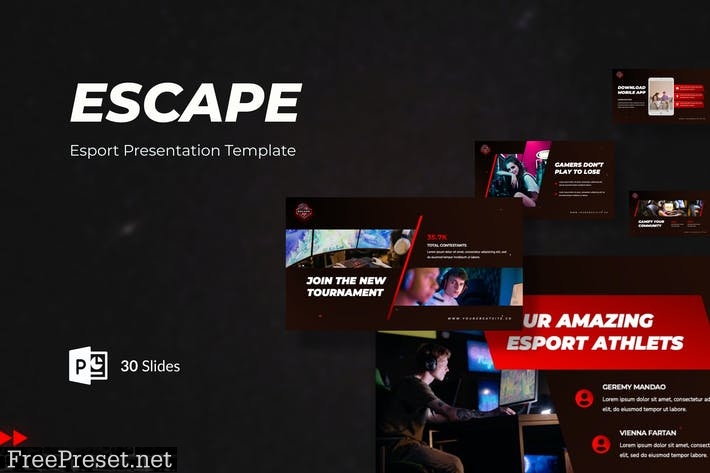 Escape - Esport Presentation Powerpoint CNLY7CU