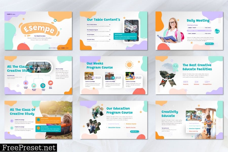 Esempe - Education Creative Powerpoint Template XMWUSYS