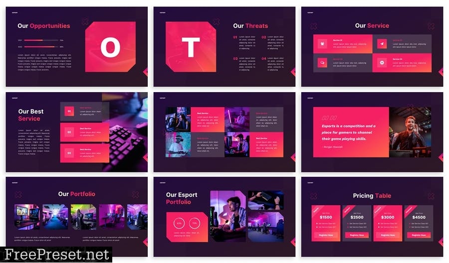 Esport - Powerpoint Presentation Template NFRF3G6