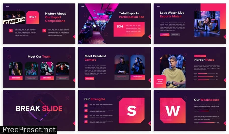 Esport - Powerpoint Presentation Template NFRF3G6