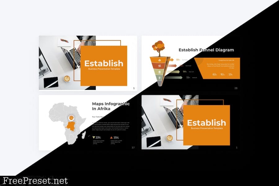 Establish Orange Corporate Business Presentation L3CUDJP