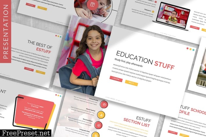 Estuff - Education Prensentation Template TUWE8QG