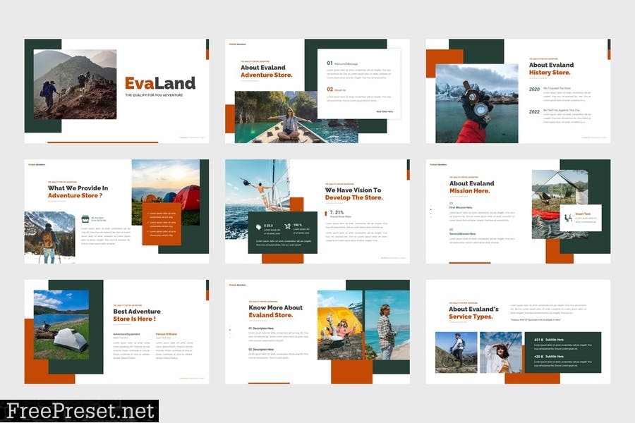 Evaland - Adventure Store PowerPoint Template XNFU2Z6