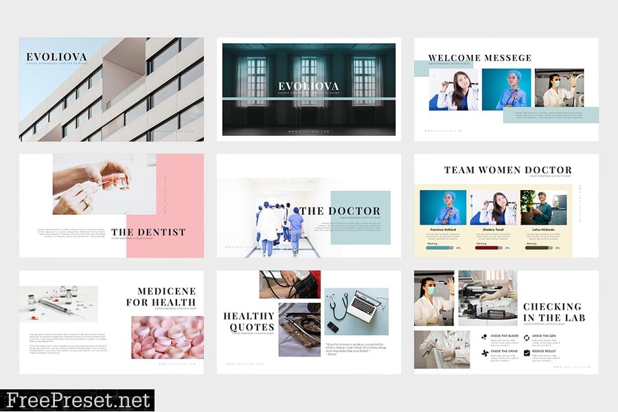 Evoliova : Medical Powerpoint Template M9XJ96