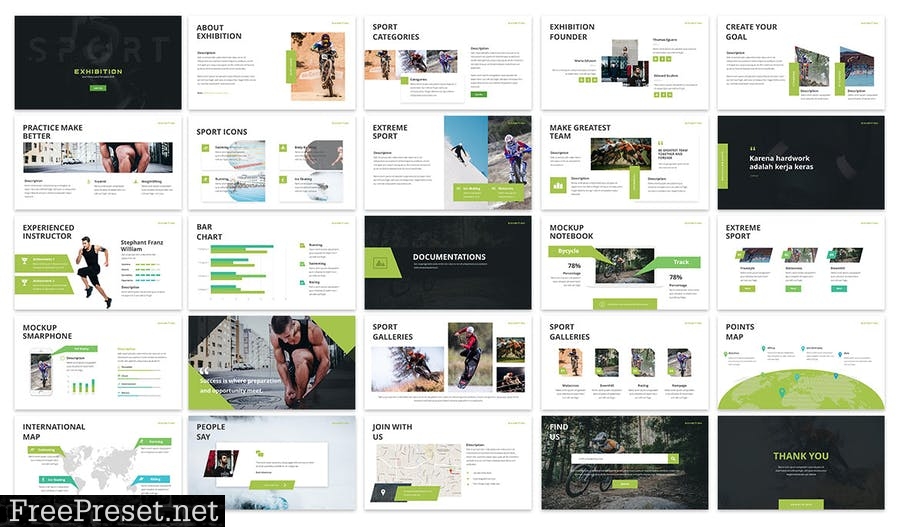 Exhibition - Sport Google Slides Template PHVTEN