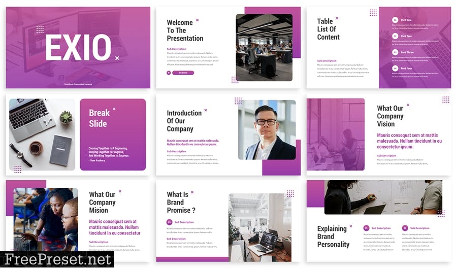 Exio - Creative Powerpoint Template 37ZHBG7