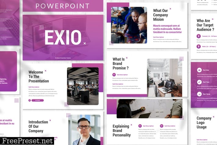 Exio - Creative Powerpoint Template 37ZHBG7