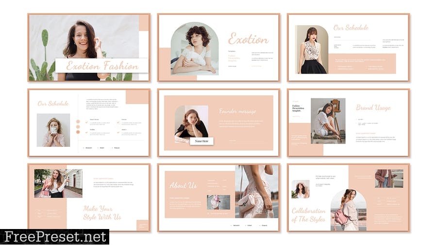 Exotion - Fashion Presentation PowerPoint Template 2DQBB3R