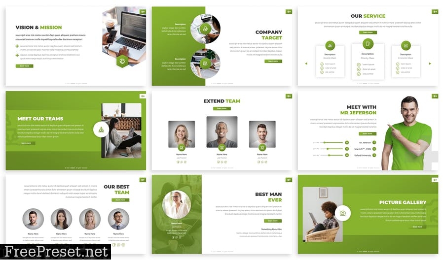 Extend - Eco Business Prensentation Template BW9XFPN