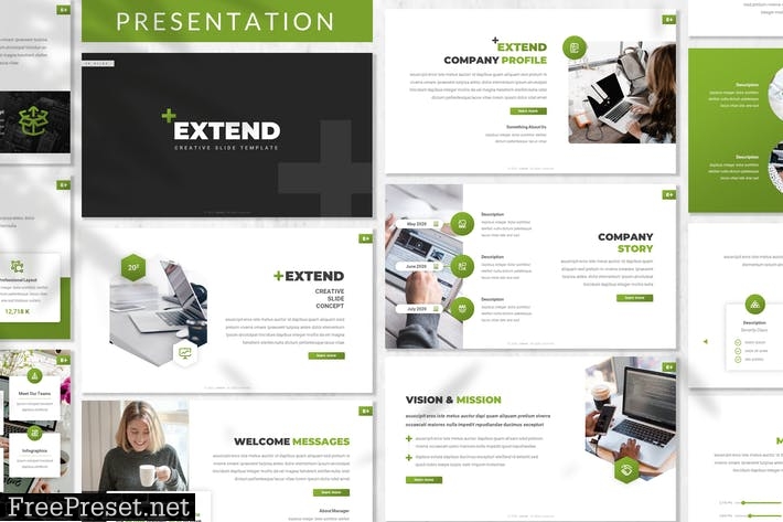 Extend - Eco Business Prensentation Template BW9XFPN