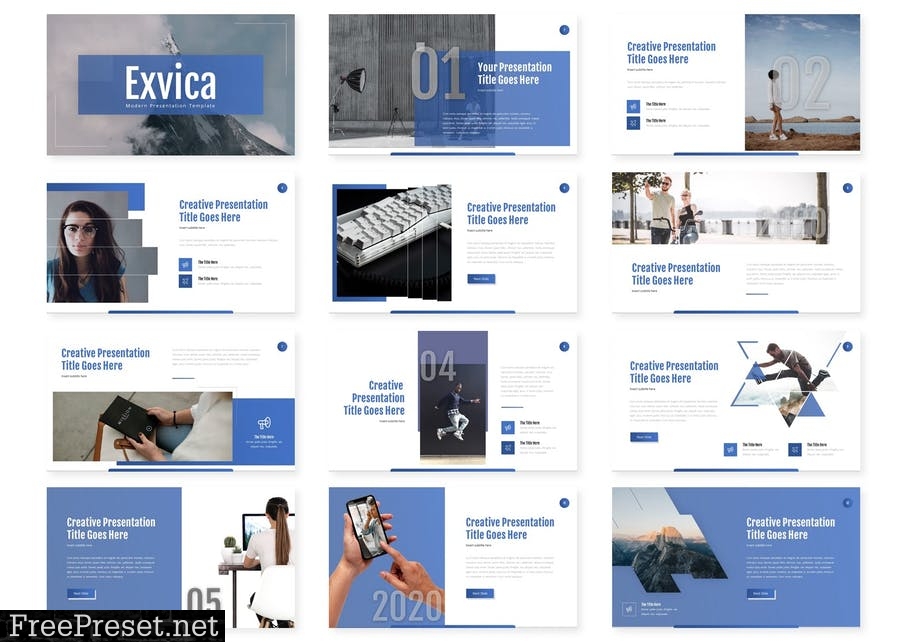 Exvica - Presentation Template 66RBAW7