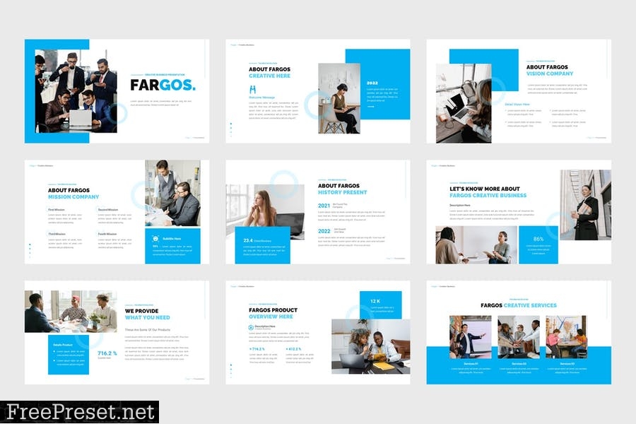 Fargos - Business PowerPoint Template 8EK3RXU