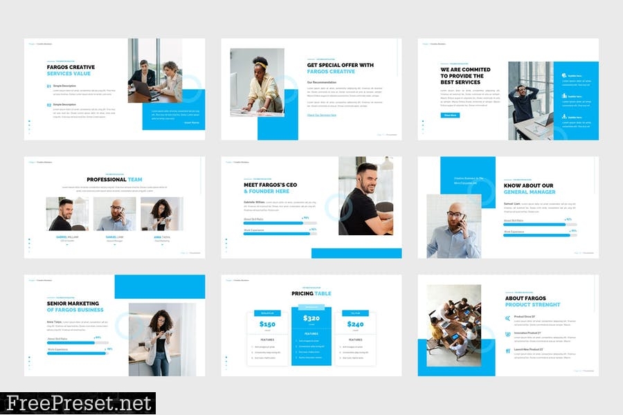 Fargos - Business PowerPoint Template 8EK3RXU