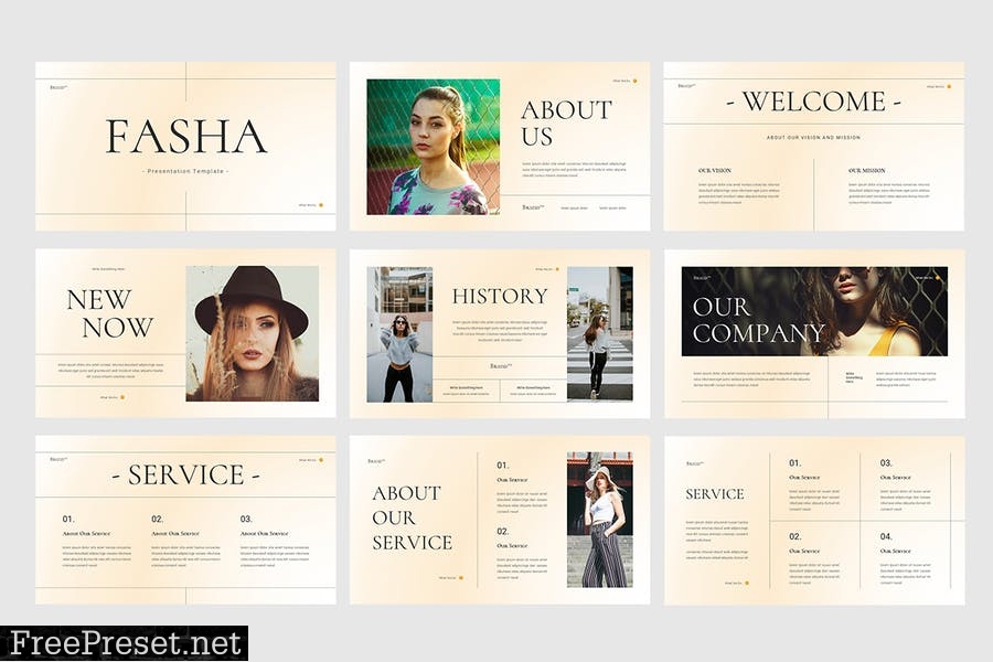 Fasha - Fashion Presentation Template LSLE3KK