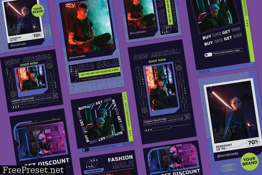 Fashion Sale Cyberpunk Instagram Pack UKMFXND