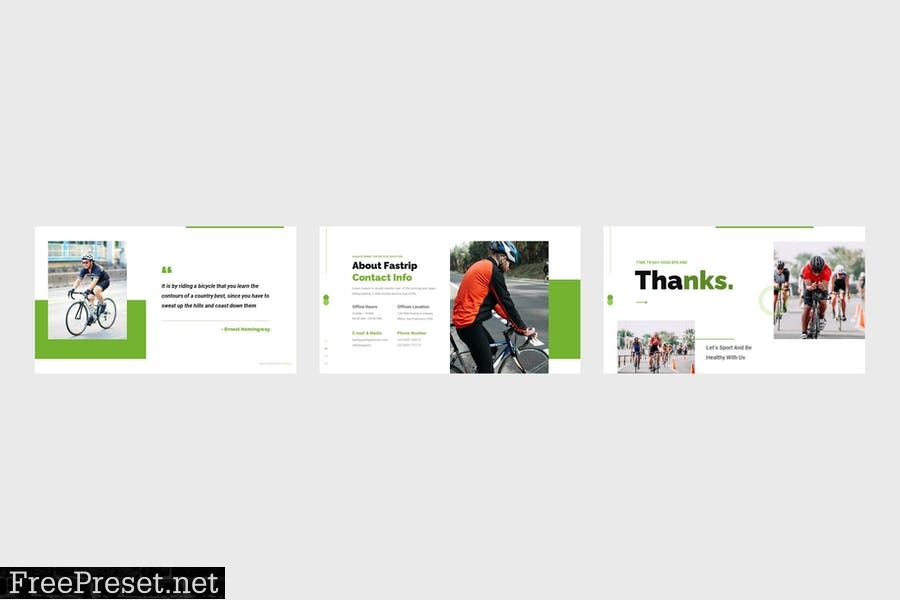 Fastrip - Bicycle Sport PowerPoint Template BV78TQM