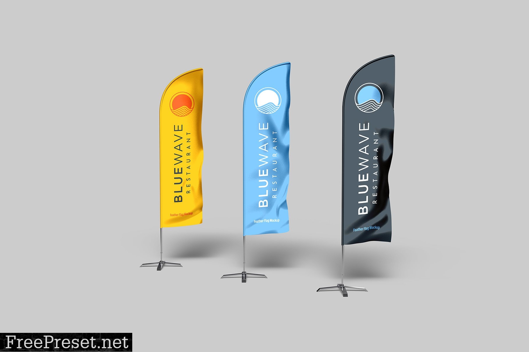 Feather Flag Mockup - 6 Views 7367179