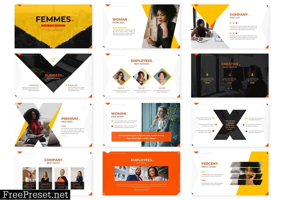 Femmes - Presentation Template BRMTC5J