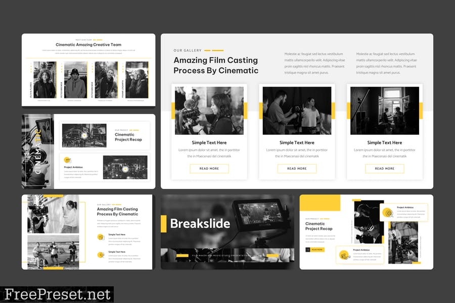 Film Maker and Movie Studio PowerPoint Template S5XE5PP