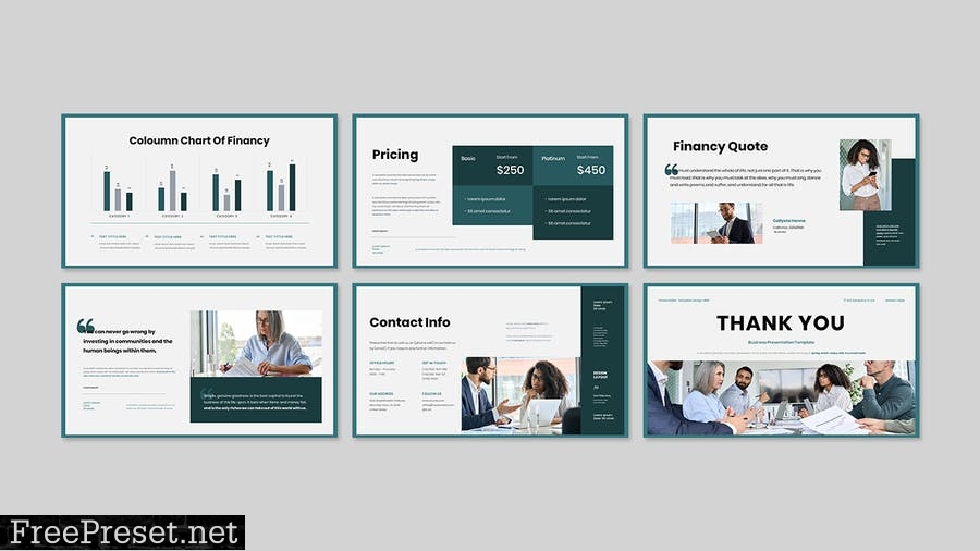 Financy Business Presentation PowerPoint Template MYP7DZC