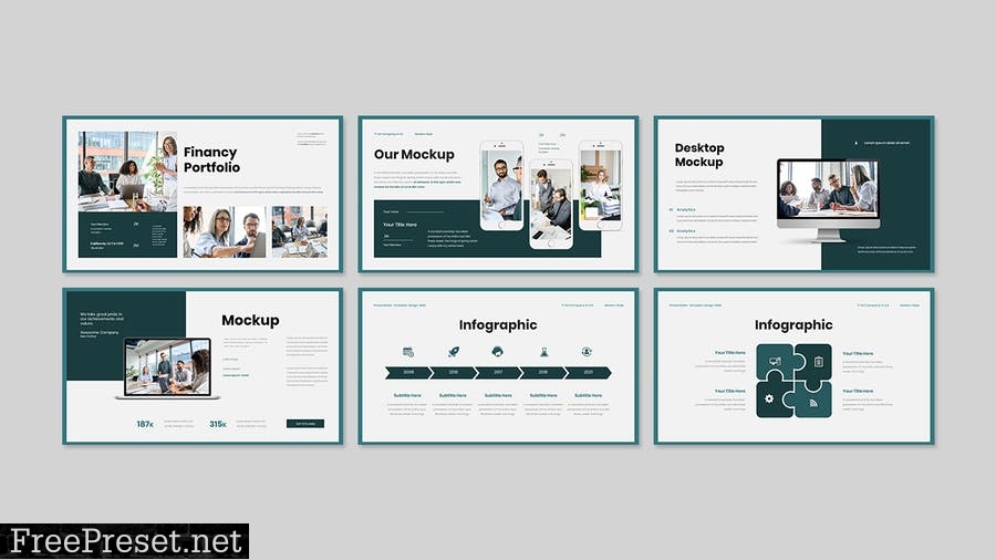 Financy Business Presentation PowerPoint Template MYP7DZC