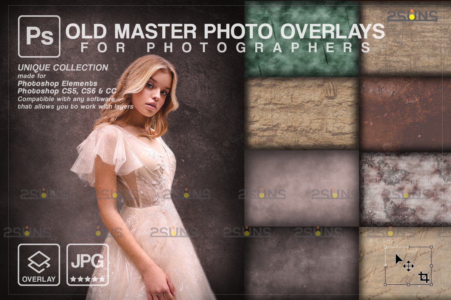 Fine art textures photoshop overlays 7394303