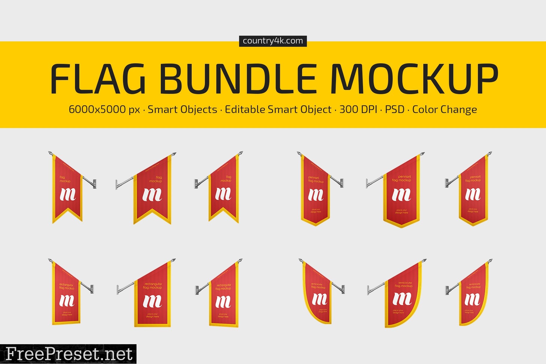 Flag Mockup Bundle 7109516