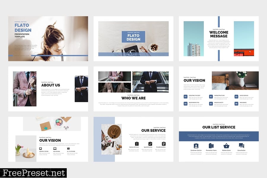 Flato : Creative Business Google Slides Template VUE9GH