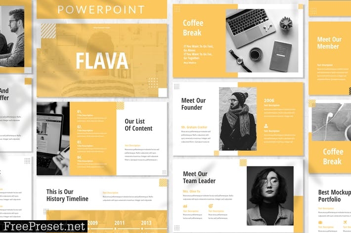 Flava - Creative Powerpoint Template F44CFXU