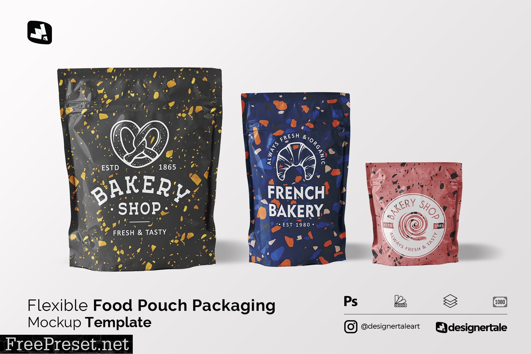 Flexible Food Pouch Packaging Mockup 4895410