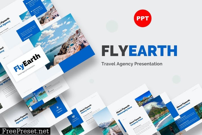 Flyearth - Travel Agency Presentation Powerpoint 9282ZPS