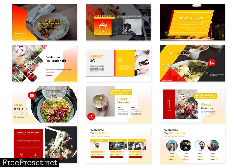 Foodaholic - Google Slides Template XZVL64