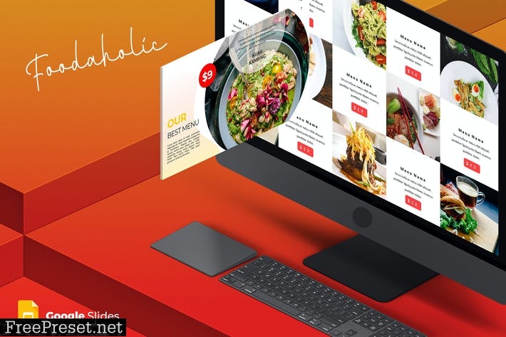 Foodaholic - Google Slides Template XZVL64