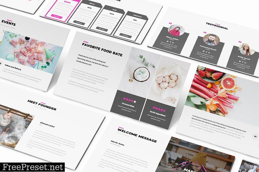 Foodie Duddie Powerpoint Template P8BY7T