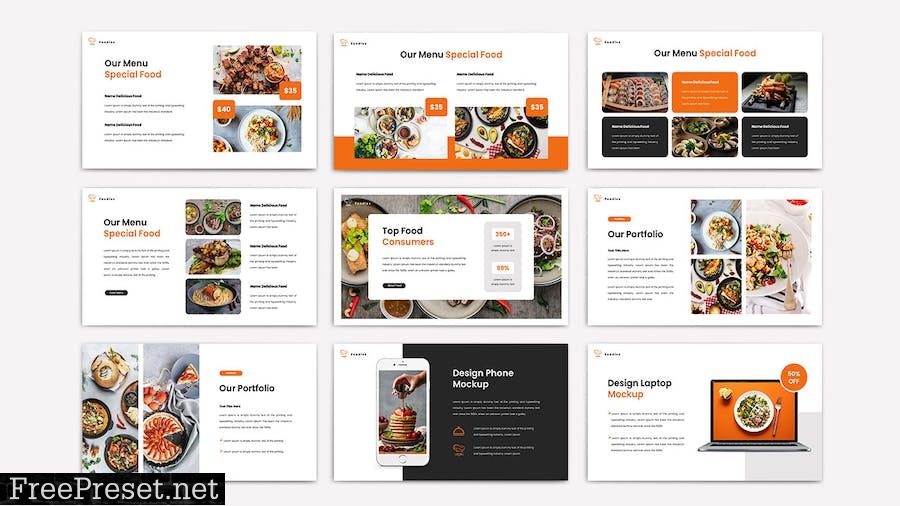 FOODIES - Powerpoint Template PFX73XV