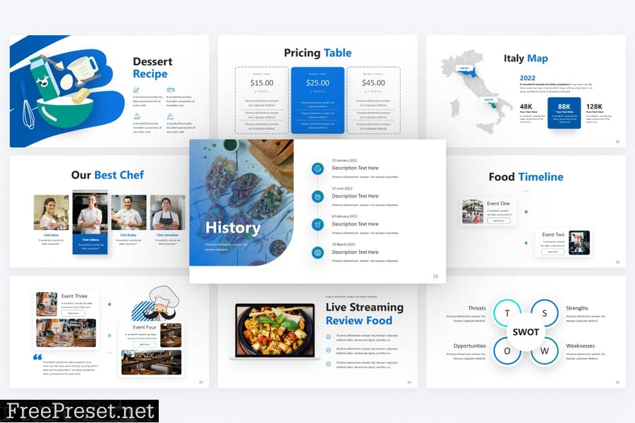 Foodiety Food PowerPoint Template 388KLYY