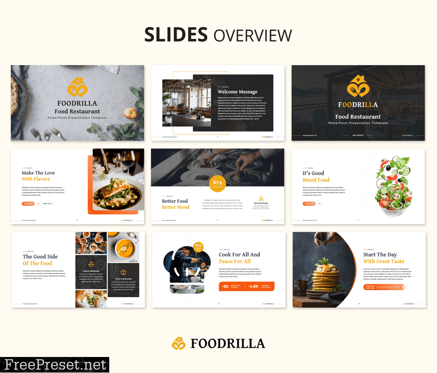 Foodrilla – Food Restaurant PPT Presentation YBVPTW7