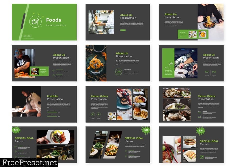 Foods - Presentation Template 3C5XGZ3