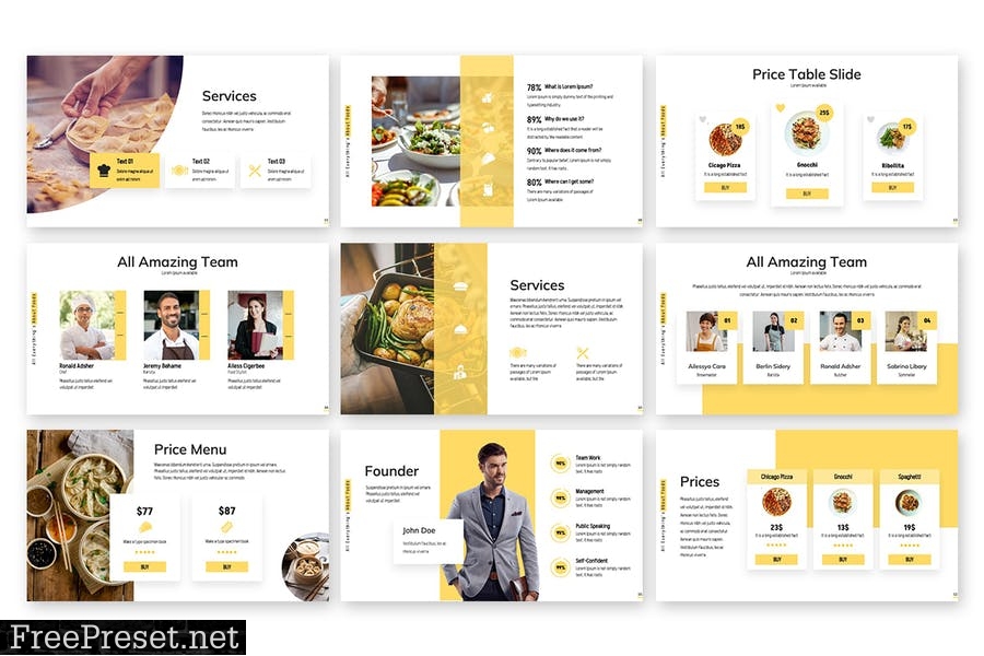 Foodybee - Powerpoint Template M2RGSHX