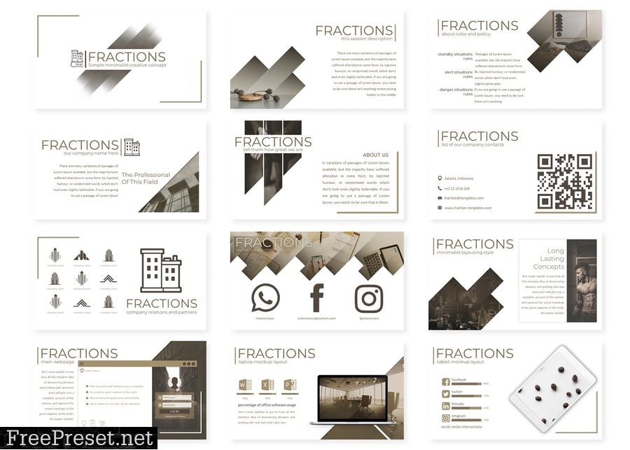 Fractions- Powerpoint Template KRT389